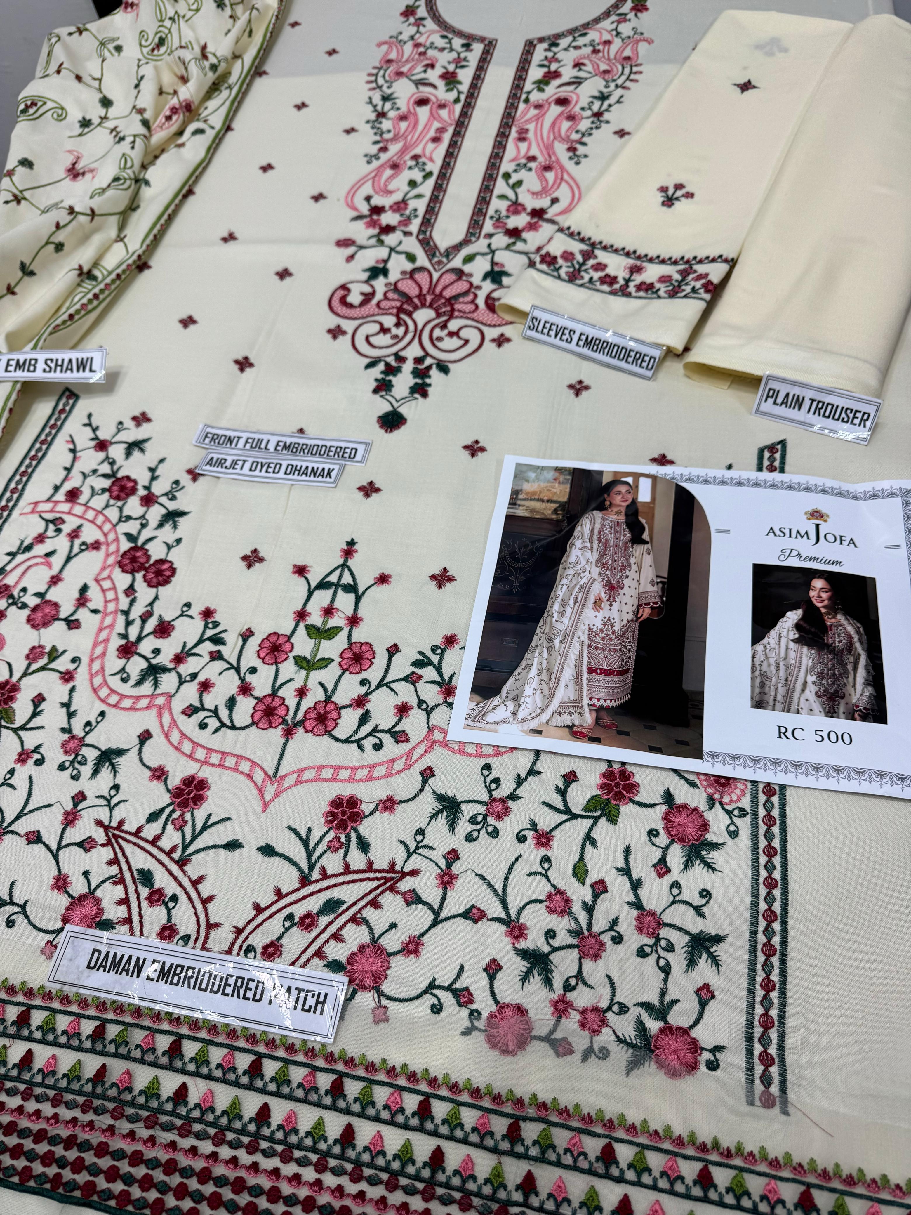Asim Jofa – Pure Dhanak Heavy Embroidered Winter Suit