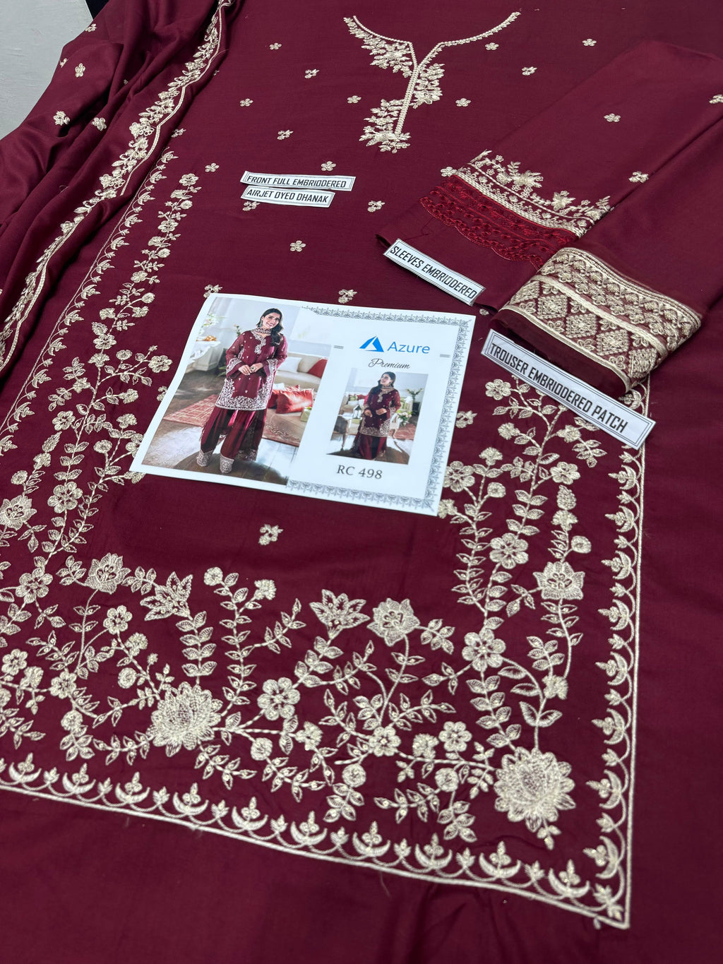 Azure – Pure Dhanak Heavy Embroidered Winter Suit