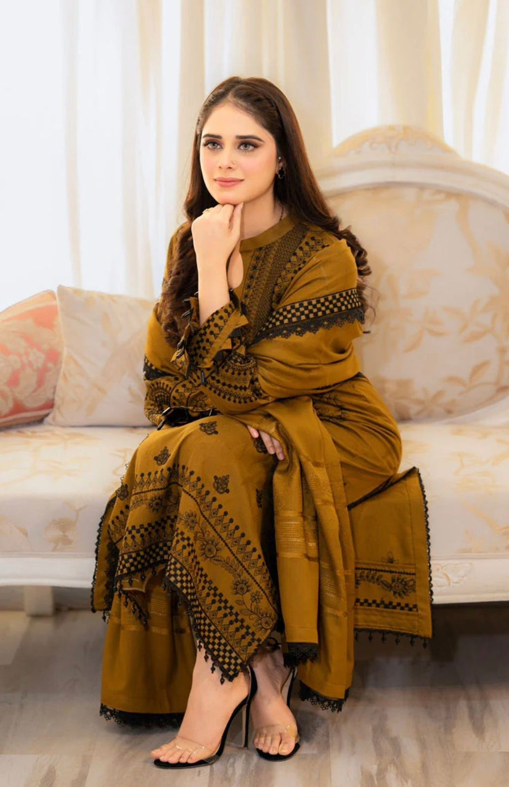 URGE 471 – Premium Dhanak Heavy Embroidered Winter Suit