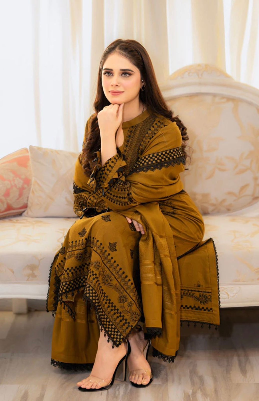 URGE 471 – Premium Dhanak Heavy Embroidered Winter Suit