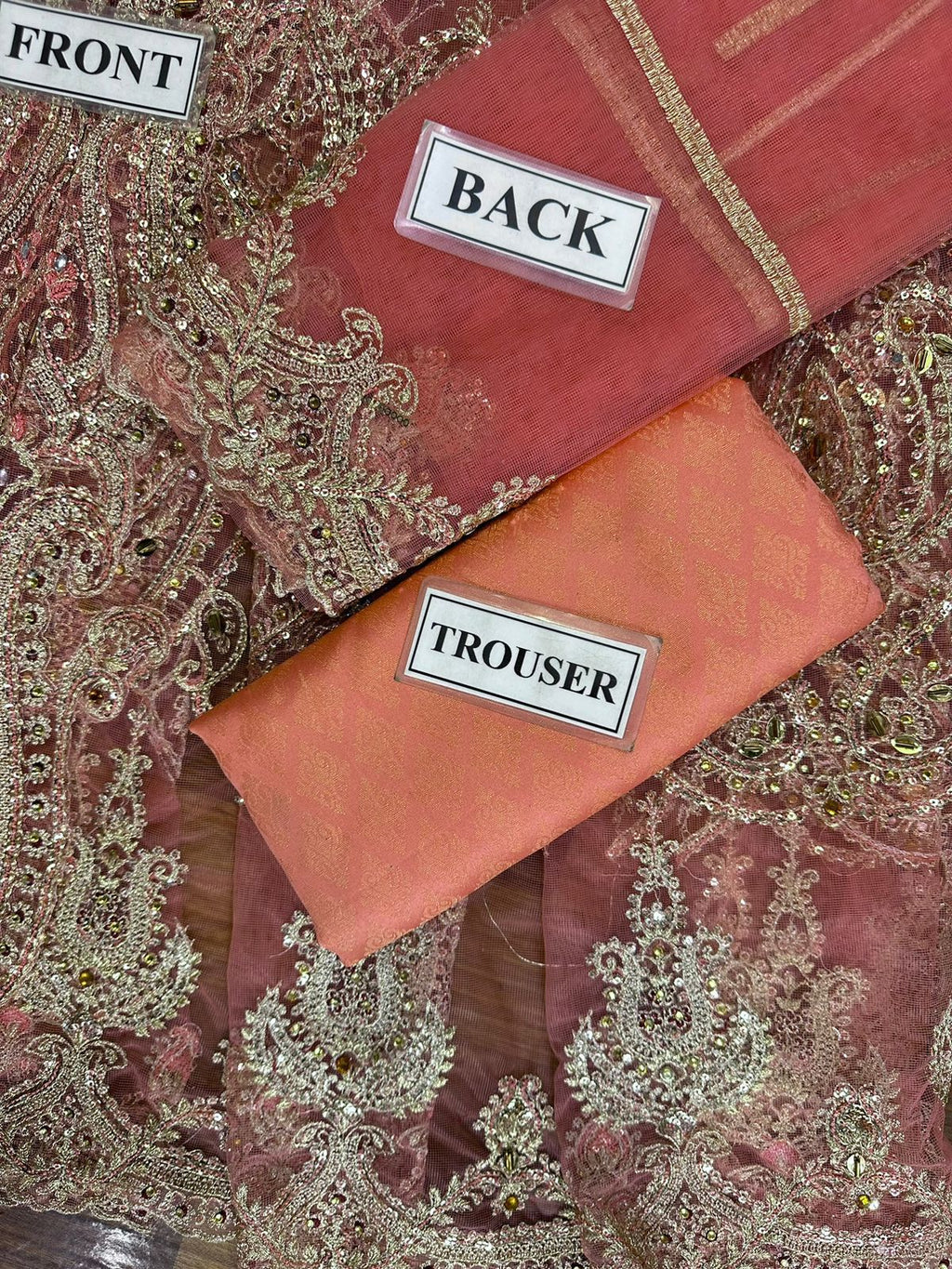 Maria B Net & Silk – Heavy Embroidered 3-Piece Designer Suit