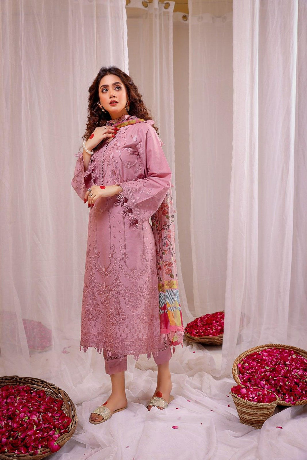 Lime Light Airjet Dhanak 3PC – Heavy Embroidery