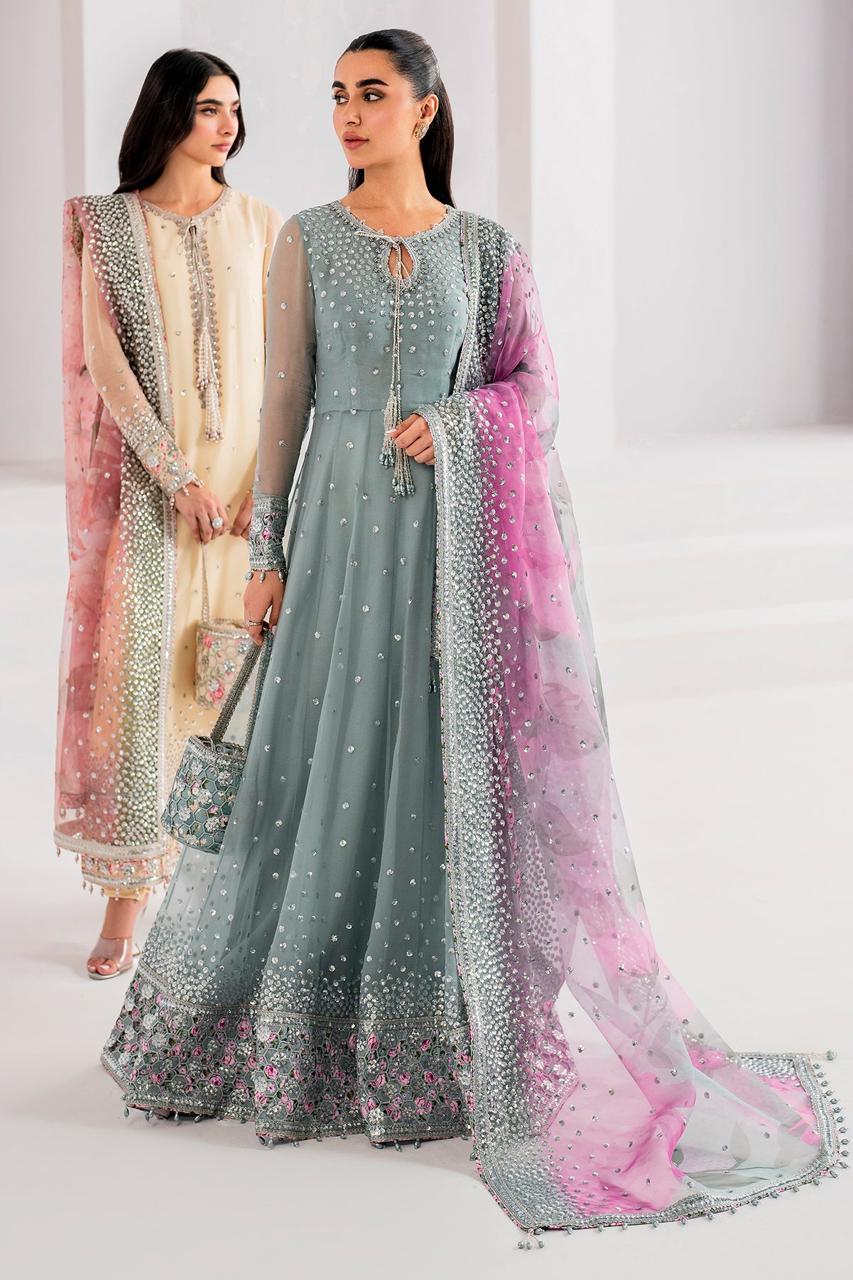 Jazmin – Heavy Embroidered Chiffon Maxi with Net Dupatta