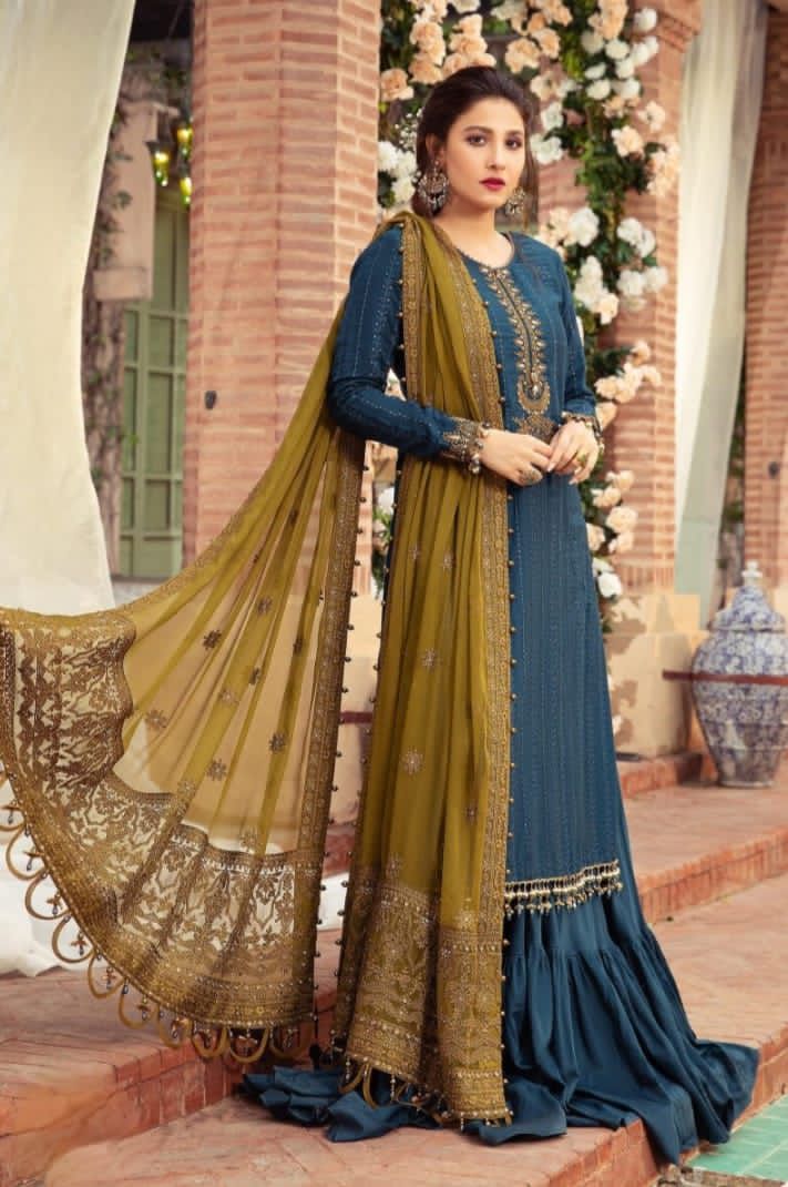 Maria B | Chiffon Embroidered 3PC with Dupatta & Inner