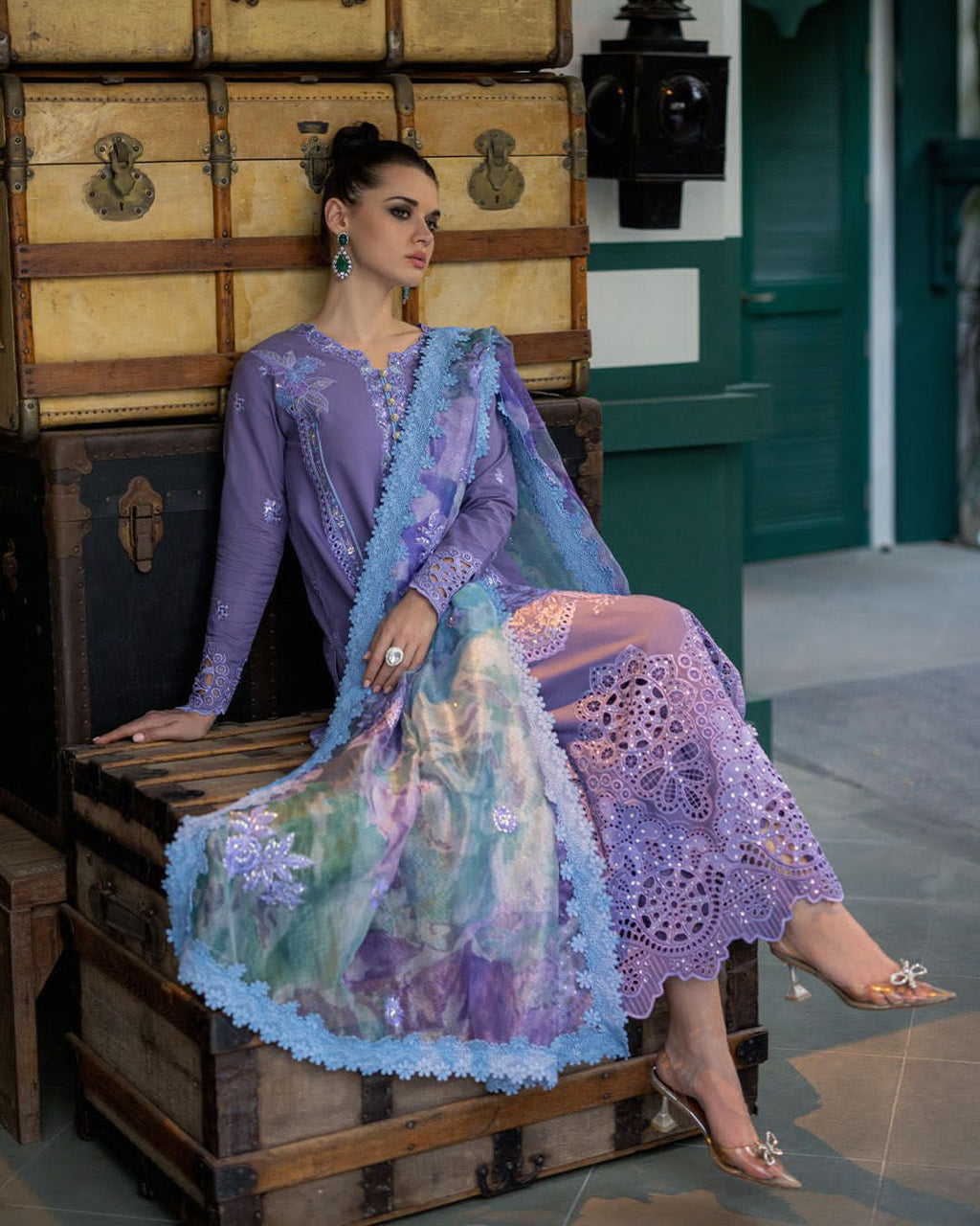 Mushq 801 | Luxury Dhanak with Embroidered Shawl