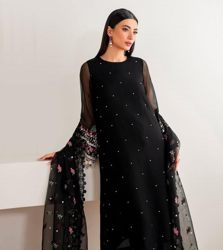 Baroque – Embroidered Chiffon 3PC | Unstitched Replica