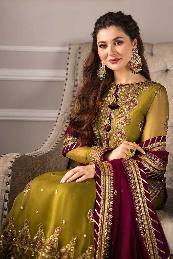 Asim Jofa – Embroidered Chiffon 3PC | Unstitched Replica