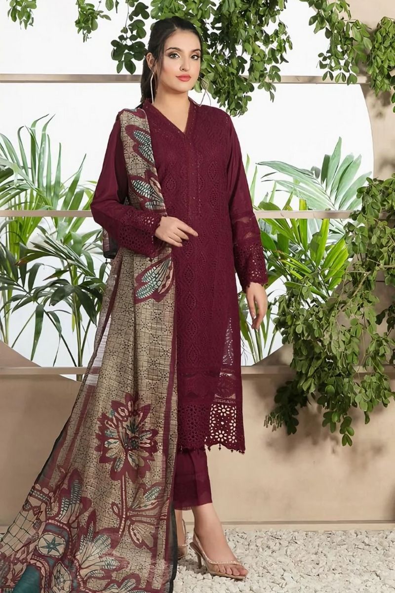 Crimson 7520 | Premium Winter Dhanak Collection