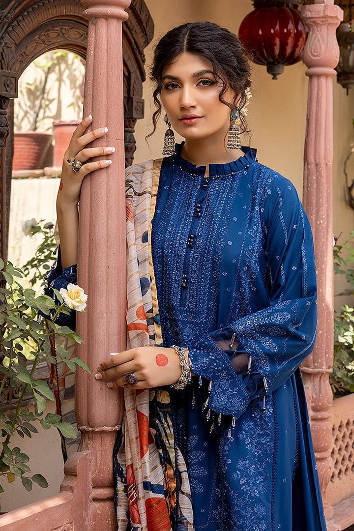 Zaha Winter Collection | Heavy Embroidered Dhanak Suit (3069)