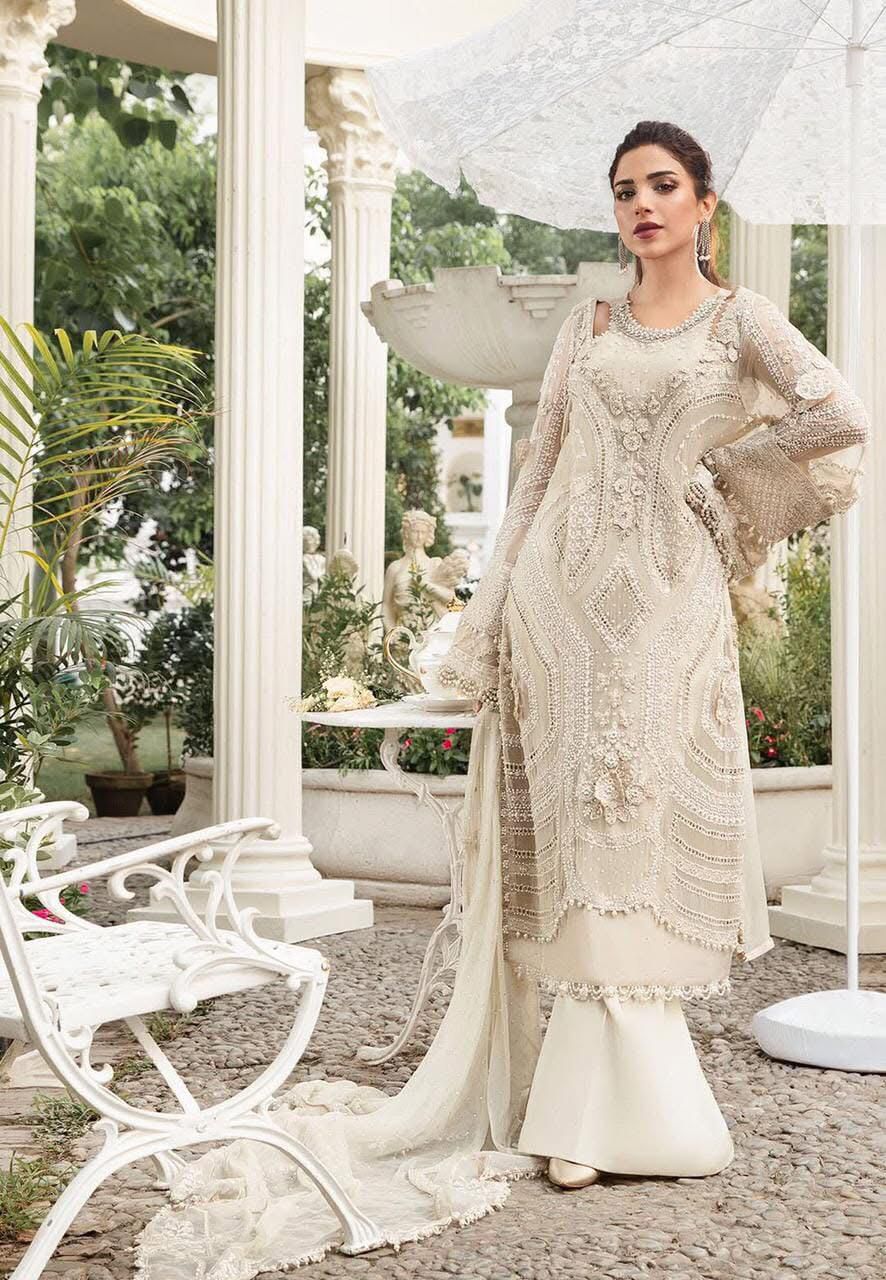 Maria B 2k25 | Luxury Chiffon Replica with Embroidered Dupatta