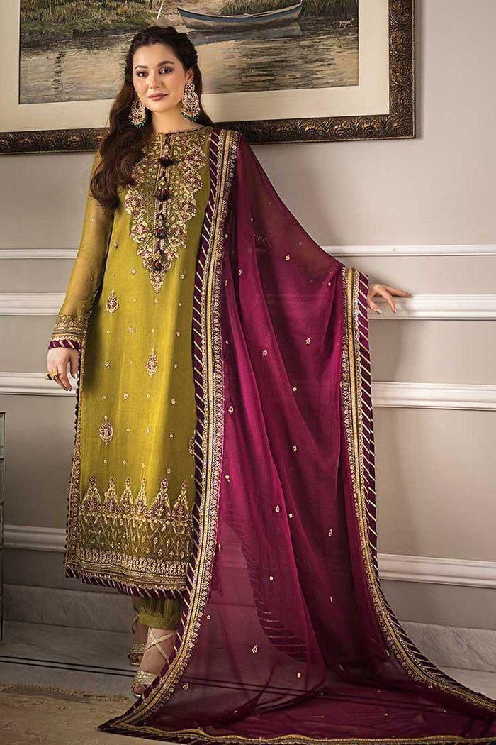 Asim Jofa – Embroidered Chiffon 3PC | Unstitched Replica