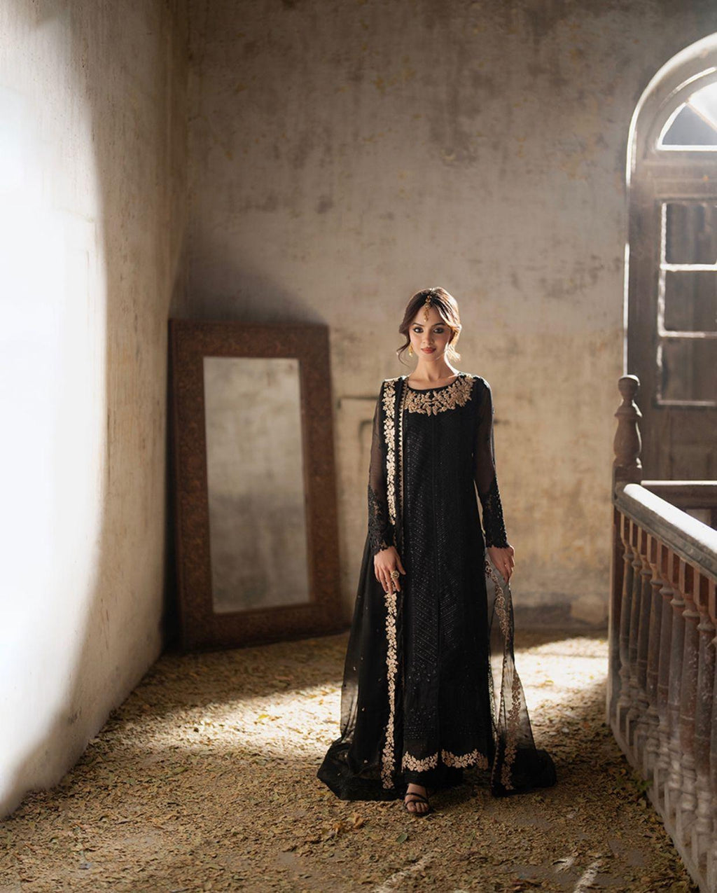 Azure Chiffon Embroidered Unstitched Collection | Luxury 3PC