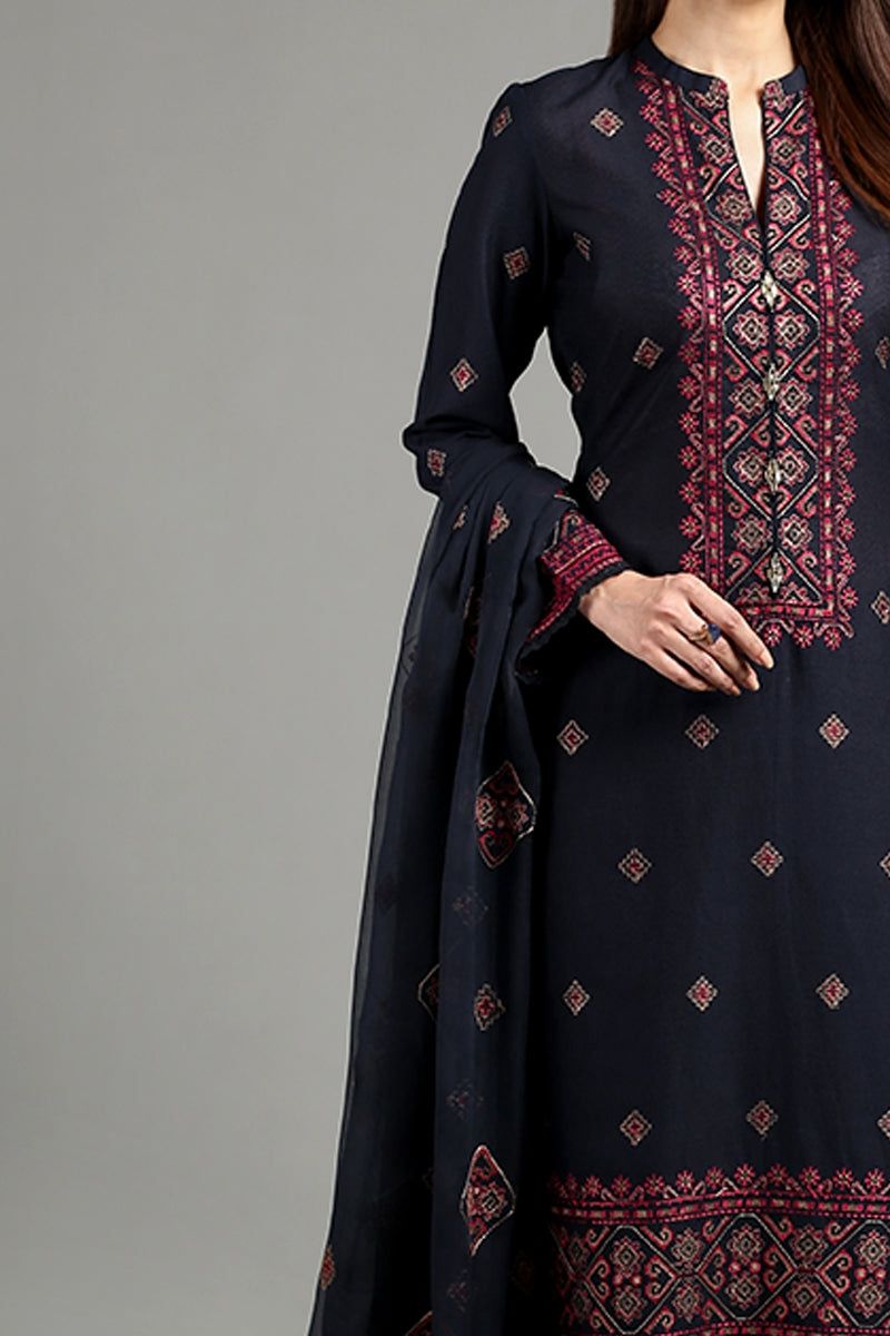 Bareeze | Premium Dhanak – Heavy Embroidered with Wool Shawl