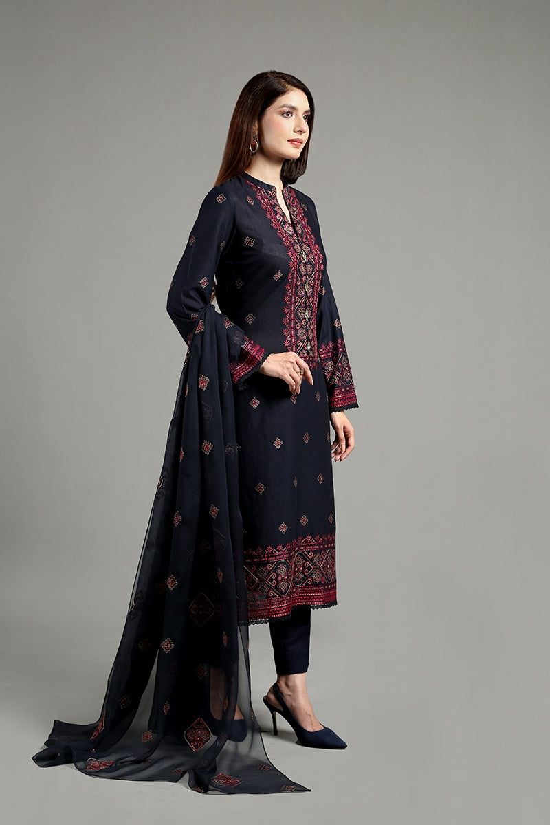 Bareeze | Premium Dhanak – Heavy Embroidered with Wool Shawl