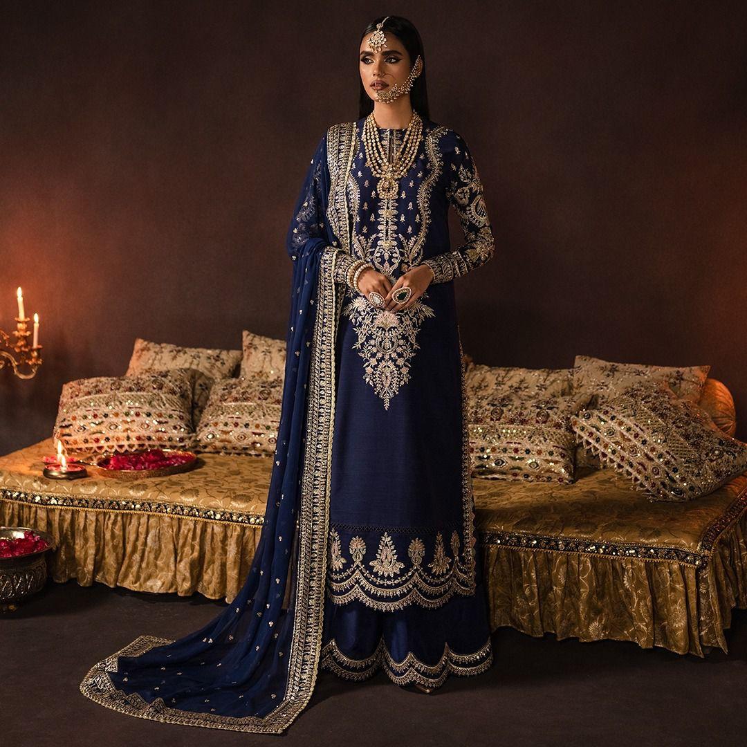 Jazmin | Velvet Embroidered 3PC with Net Dupatta