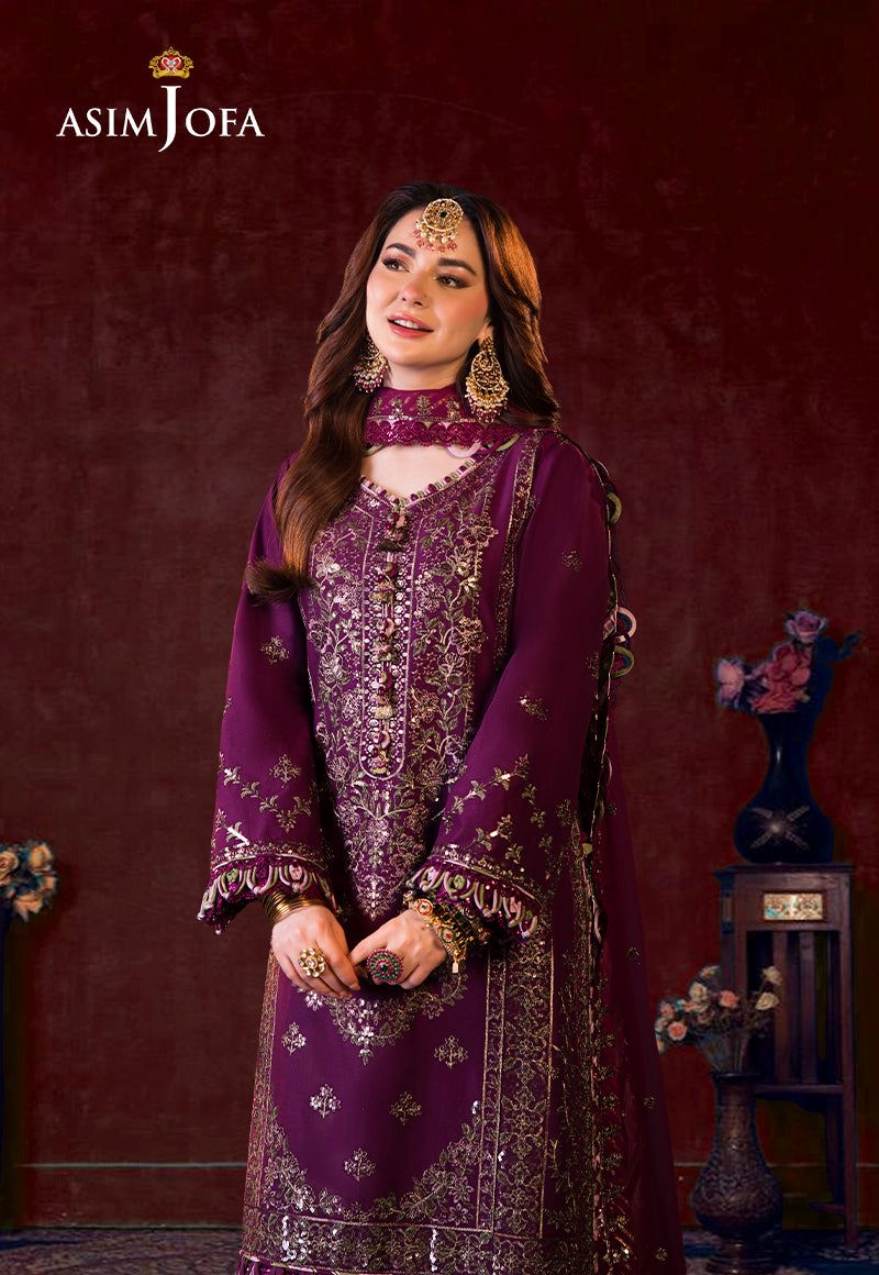 Asim Jofa – Chiffon Unstitched Replica Sequence Work